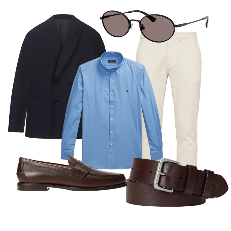 Outfit uomo - La Field Jacket. Stile Trendy per Ufficio. Abbinamento con pantaloni, giacche, cinture, camicie, scarpe stringate, occhiali da sole.