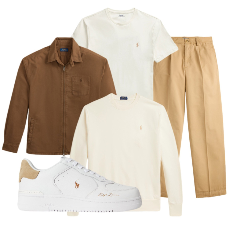 Outfit uomo - Aperitivo informale. Stile Casual per Tutti i giorni. Abbinamento con pantaloni, sneakers, felpe, cappotti, t-shirt.
