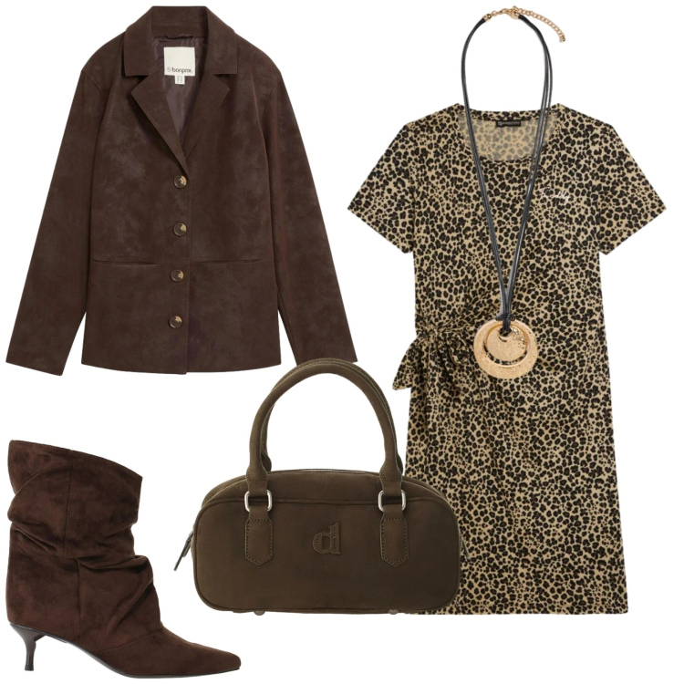 Outfit donna - Total look #2484178. Stile Etnico per Serata fuori. Abbinamento con ciondoli, vestiti midi/longuette, stivali, borse a mano, blazer.