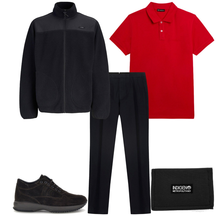 Outfit uomo - Total look #2484224. Stile Urban per Tutti i giorni. Abbinamento con pantaloni, polo, portafogli, giacche, sneakers.