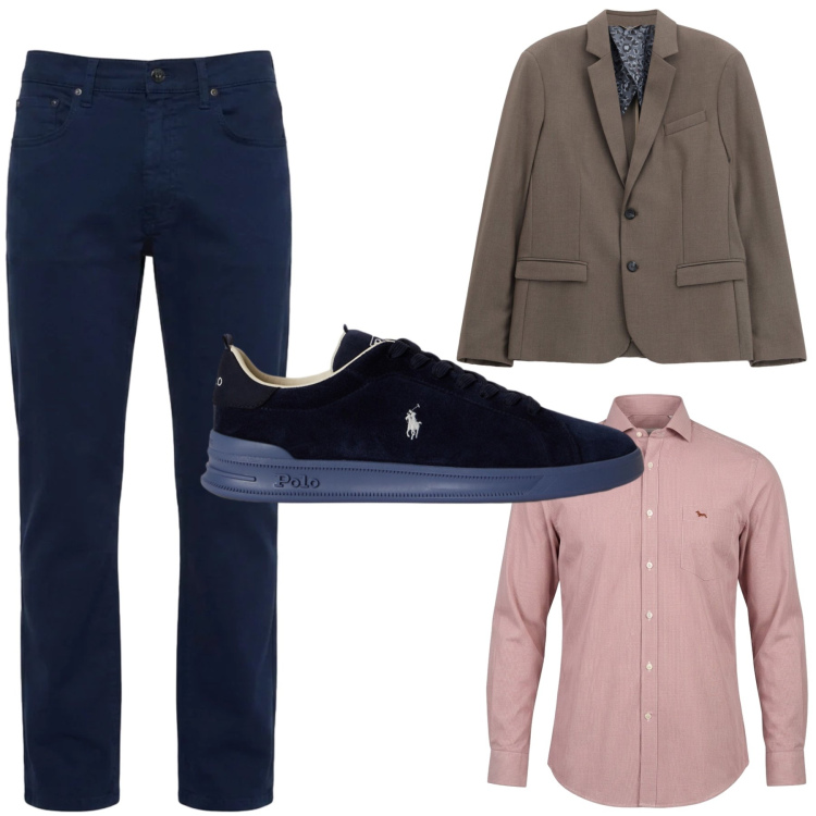 Outfit uomo - Old money casual. Stile Casual per Tutti i giorni. Abbinamento con giacche, camicie, pantaloni, sneakers.