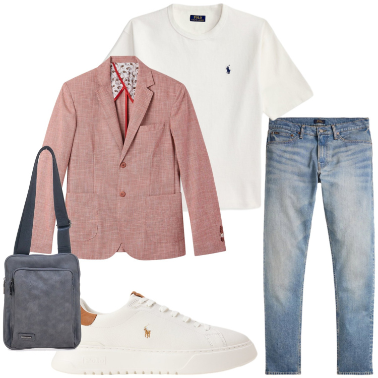 Outfit uomo - Total look #2484767. Stile Casual per Tutti i giorni. Abbinamento con sneakers, t-shirt, jeans, giacche, portafogli.