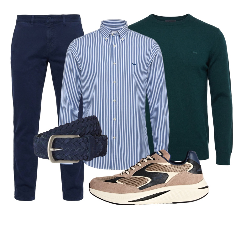 Outfit uomo - The New Everyday - Harmont & Blaine. Stile Trendy per Tutti i giorni. Abbinamento con maglieria, pantaloni, cinture, sneakers, camicie.