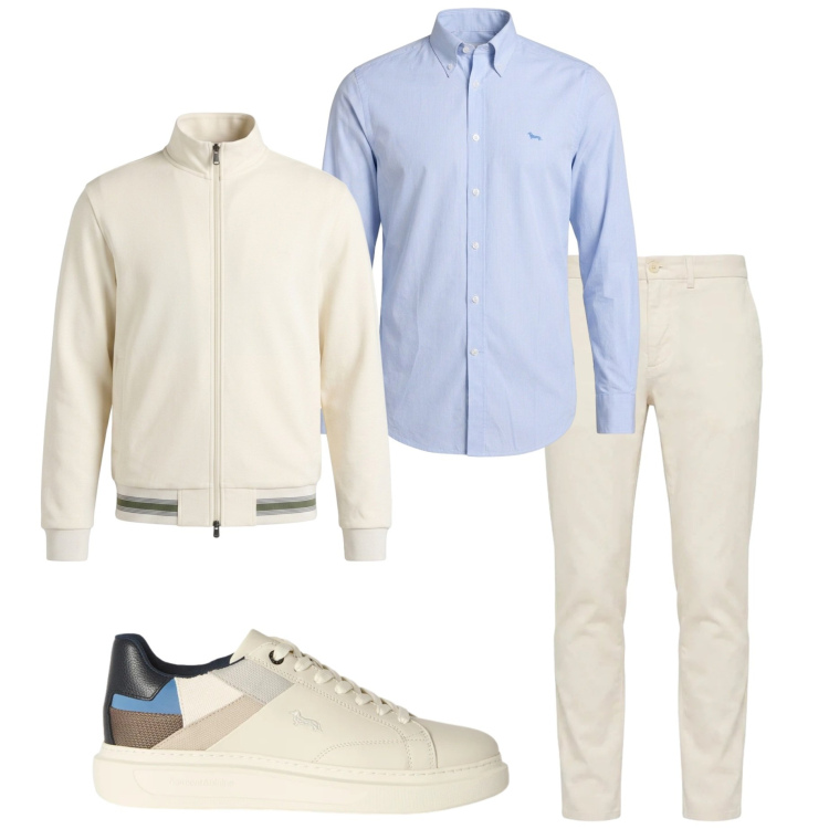 Outfit uomo - Harmont & Blaine. Stile Casual per Tutti i giorni. Abbinamento con sneakers, felpe, camicie, pantaloni.