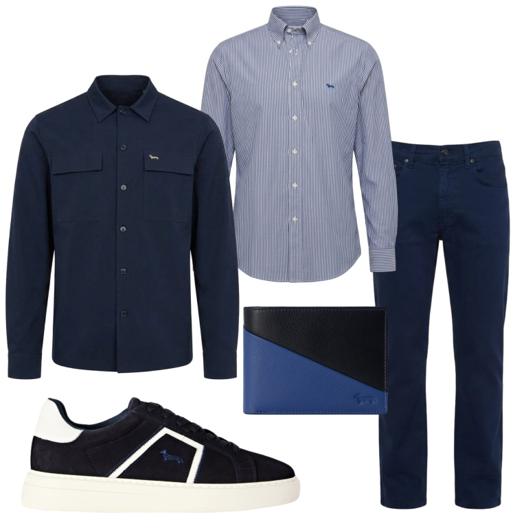 Outfit uomo - Harmont & Blaine. Stile Urban per Tutti i giorni. Abbinamento con sneakers, pantaloni, camicie, cappotti, portafogli.