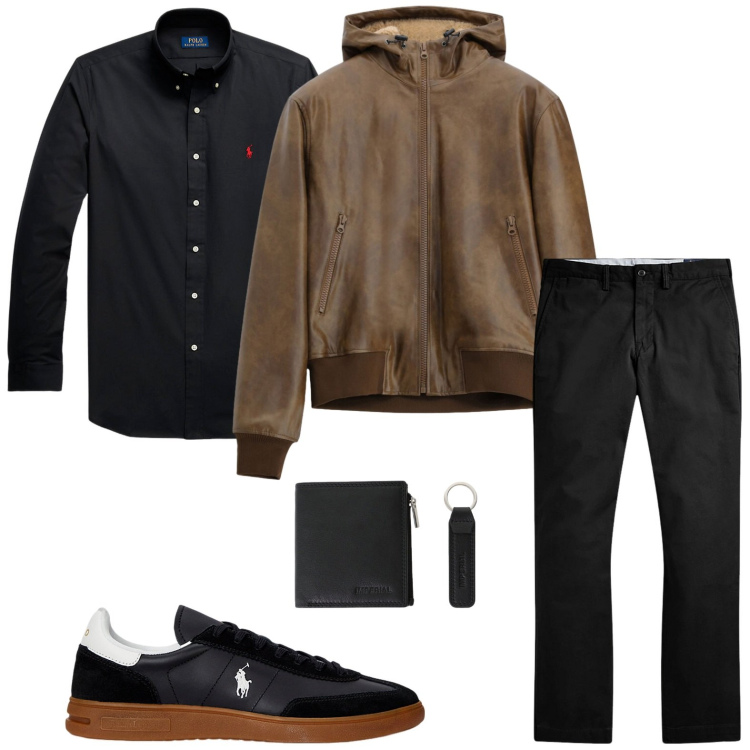 Outfit uomo - ​Underground dark. Stile Casual per Tutti i giorni. Abbinamento con bomber, portafogli, pantaloni, sneakers, camicie.