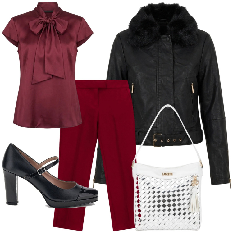 Outfit donna - Soft leather. Stile Casual per Ufficio. Abbinamento con pantaloni, camicie, blazer, borse a spalla, décolleté.