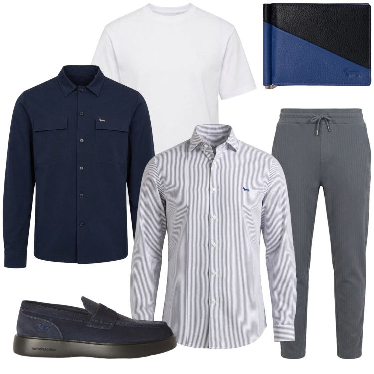 Outfit uomo - The New Everyday. Stile Business/Elegante per Ufficio. Abbinamento con scarpe stringate, camicie, pantaloni, portafogli, t-shirt, cappotti.