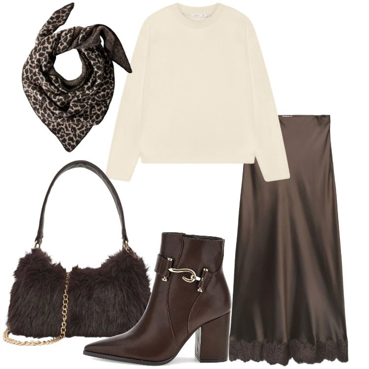 Outfit donna - Mix and match ad ottobre - @laurafo. Stile Trendy per Serata fuori. Abbinamento con sciarpe, maglieria, gonne lunghe, borse a spalla, stivaletti.