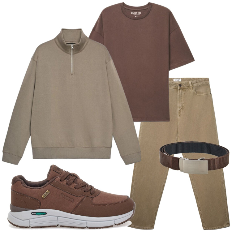 Outfit uomo - Ottobre. Stile Casual per Tutti i giorni. Abbinamento con jeans, t-shirt, felpe, sneakers, cinture.