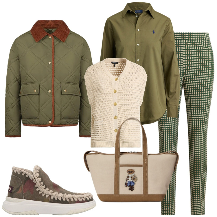 Outfit donna - Università. Stile Casual per Scuola/Università. Abbinamento con cardigans, stivaletti, camicie, pantaloni, borse tote, giacche.