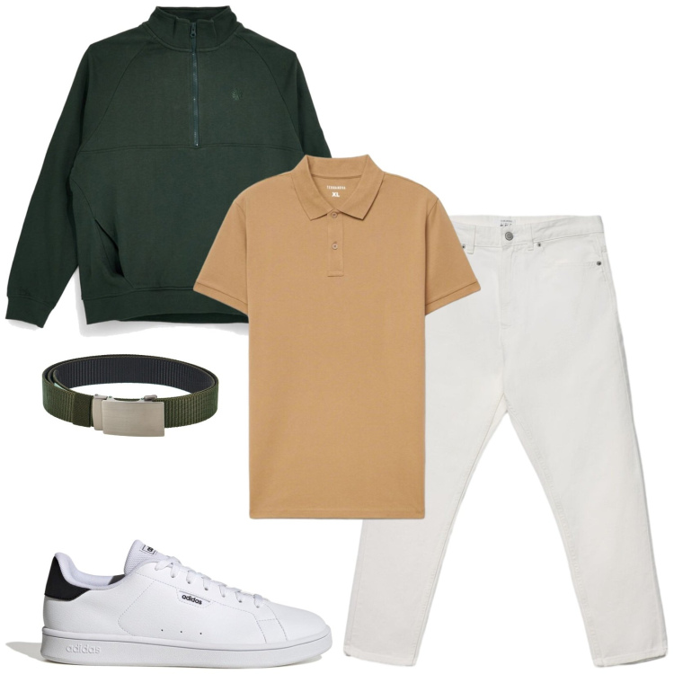 Outfit uomo - Total look #2485875. Stile Casual per Tutti i giorni. Abbinamento con polo, jeans, cinture, felpe, sneakers.
