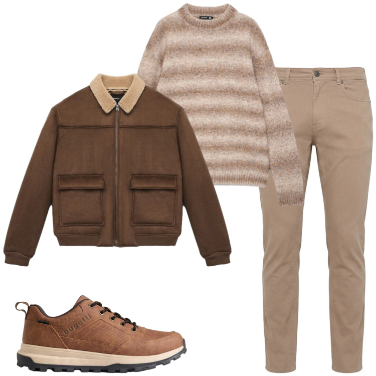 Outfit uomo - Total look #2486189. Stile Casual per Tutti i giorni. Abbinamento con pantaloni, maglieria, giacche, sneakers.