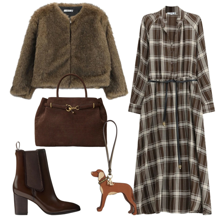 Outfit donna - Total look #2486194. Stile Urban per Tutti i giorni. Abbinamento con stivaletti, ciondoli, borse a mano, blazer, vestiti lunghi.
