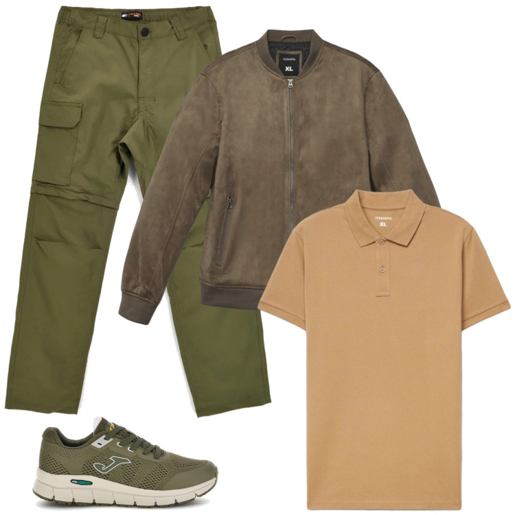 Outfit uomo - Total look #2486204. Stile Casual per Tutti i giorni. Abbinamento con giacche, polo, sneakers, pantaloni.