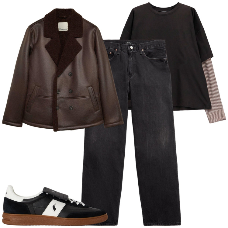 Outfit uomo - Ottobre. Stile Urban per Tutti i giorni. Abbinamento con t-shirt, jeans, sneakers, giacche.
