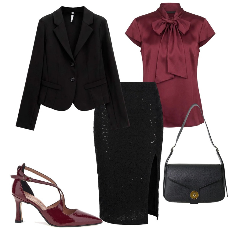 Outfit donna - Lo stile di Lorelai. Stile Chic per Tutti i giorni. Abbinamento con blazer, borse a spalla, gonne longuette, camicie, décolleté.