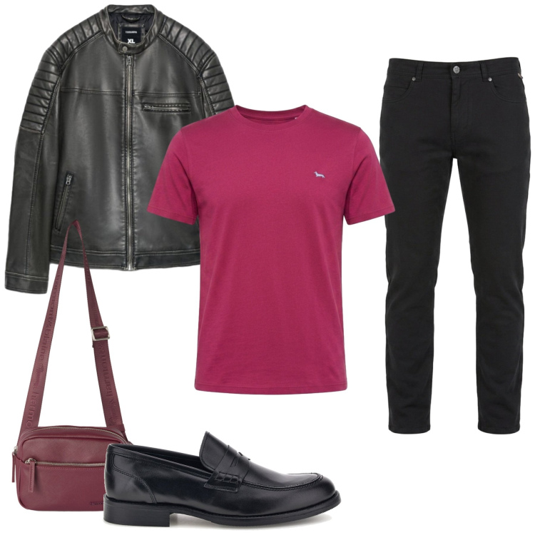 Outfit uomo - Total look #2486791. Stile Casual per Tutti i giorni. Abbinamento con borse sportive, pantaloni, t-shirt, giacche, scarpe stringate.