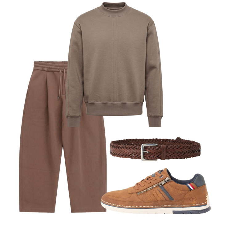 Outfit uomo - Ottobre. Stile Urban per Tutti i giorni. Abbinamento con felpe, pantaloni, cinture, sneakers.