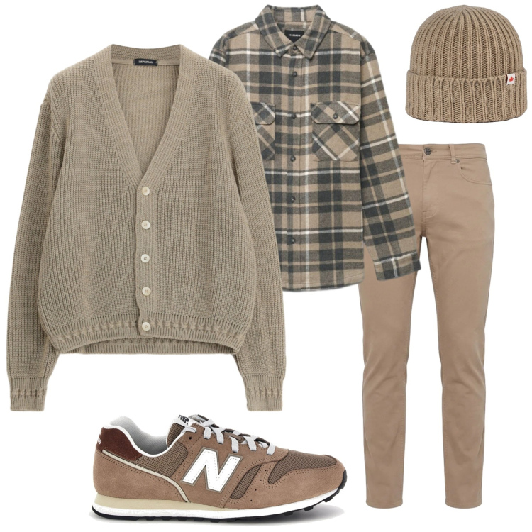 Outfit uomo - Maglieria e layering. Stile Urban per Tutti i giorni. Abbinamento con pantaloni, cardigans, berretti, camicie, sneakers.