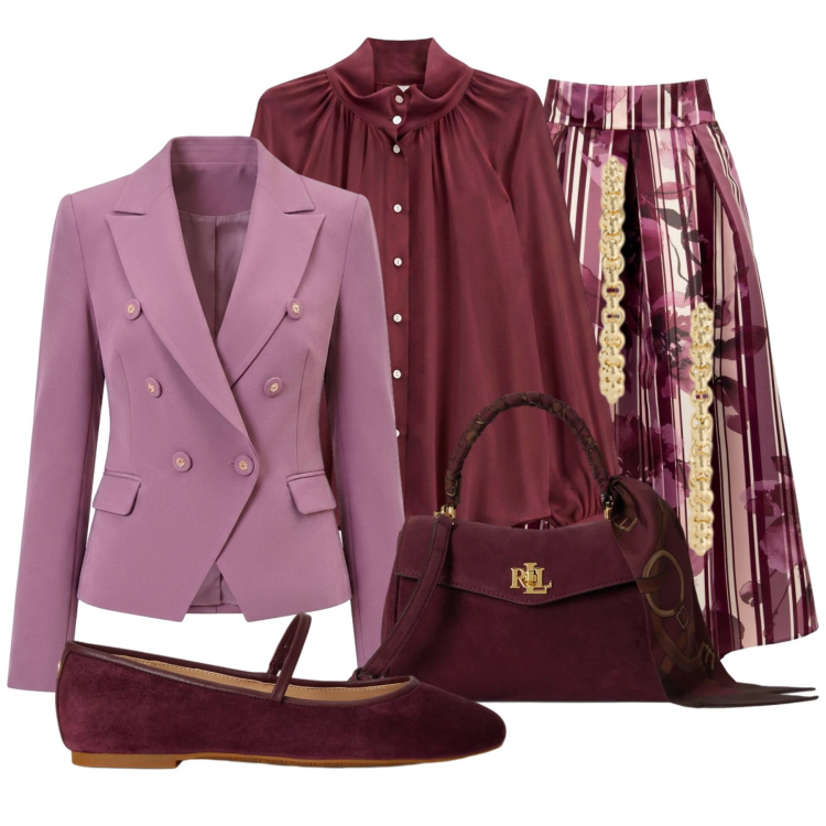 Outfit donna - Lo stile “Ladylike” - @tiffany22. Stile Bon Ton per Tutti i giorni. Abbinamento con camicie, ballerine, borse a mano, orecchini, gonne longuette, blazer.