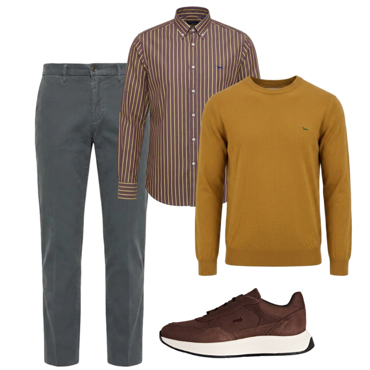 Outfit uomo - The New Everyday - Harmont & Blaine. Stile Casual per Tutti i giorni. Abbinamento con sneakers, pantaloni, camicie, maglieria.