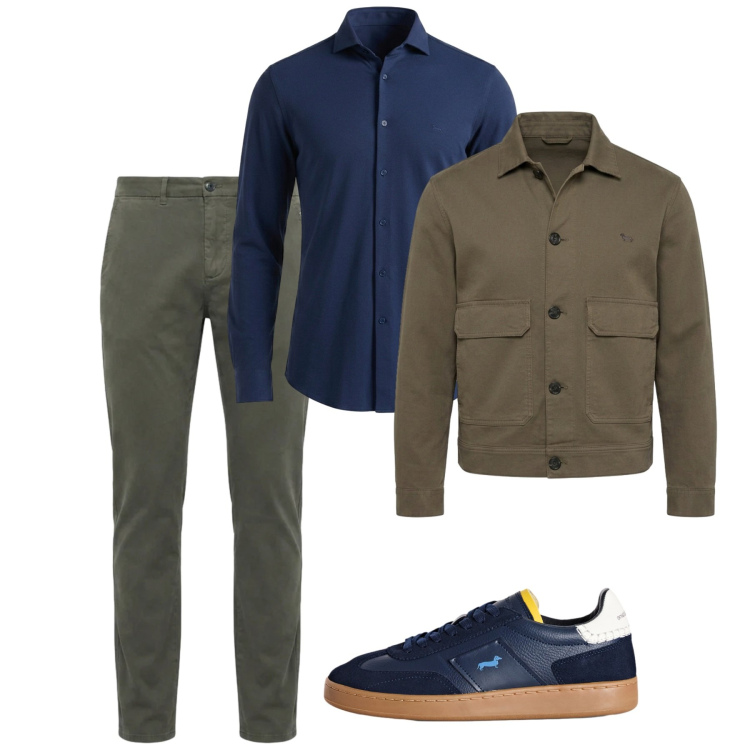 Outfit uomo - The New Everyday - Harmont & Blaine. Stile Casual per Tutti i giorni. Abbinamento con camicie, cappotti, sneakers, pantaloni.