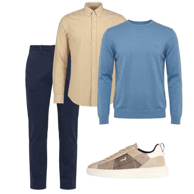 Outfit uomo - The New Everyday - Harmont & Blaine. Stile Casual per Tutti i giorni. Abbinamento con sneakers, maglieria, pantaloni, camicie.