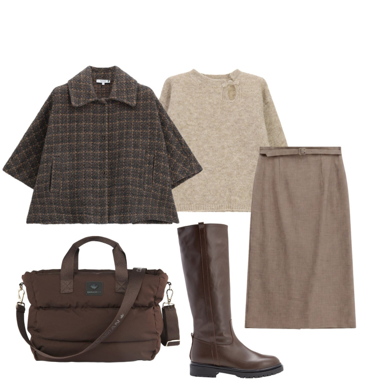 Outfit donna - Il blazer trapezio Please. Stile Minimal per Tutti i giorni. Abbinamento con gonne longuette, cappotti, maglieria, borse tote, stivali.