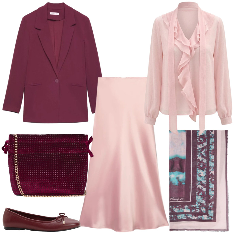 Outfit donna - Lo stile "Ladylike" - @tiffany22. Stile Bon Ton per Tutti i giorni. Abbinamento con foulard, bluse, gonne lunghe, blazer, borse a tracolla, ballerine.