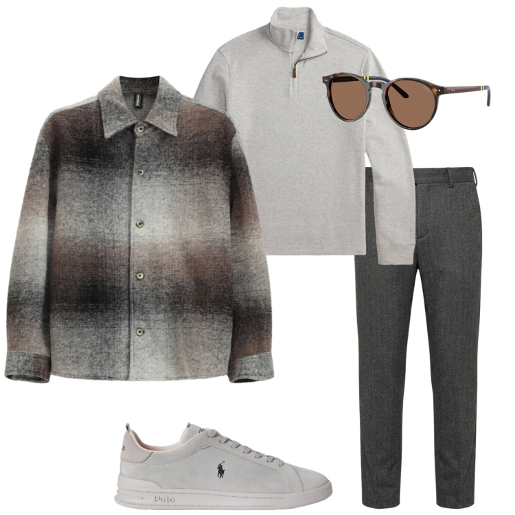 Outfit uomo - Urban autunnale. Stile Urban per Tutti i giorni. Abbinamento con pantaloni, cappotti, occhiali da sole, pullovers, sneakers.