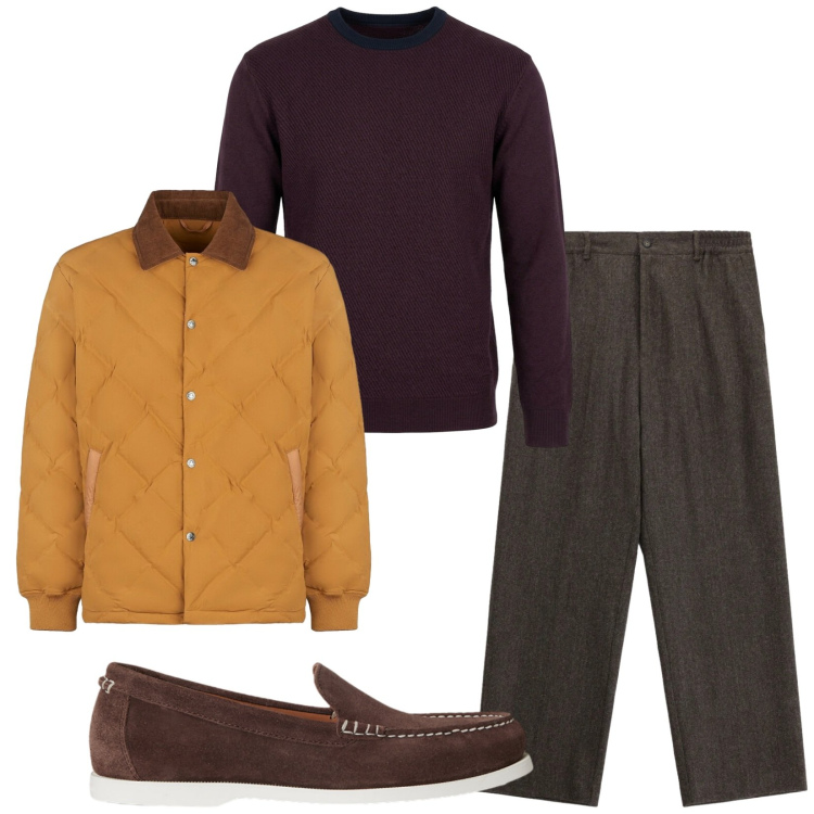 Outfit uomo - Total look #2487718. Stile Business/Elegante per Ufficio. Abbinamento con maglieria, pantaloni, scarpe stringate, giacche.