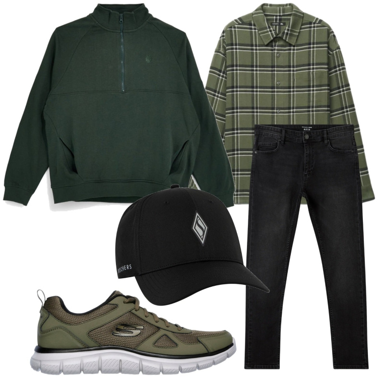 Outfit uomo - Quadri senza tempo. Stile Trendy per Tutti i giorni. Abbinamento con jeans skinny, camicie, cappelli con visiera, sneakers, felpe.