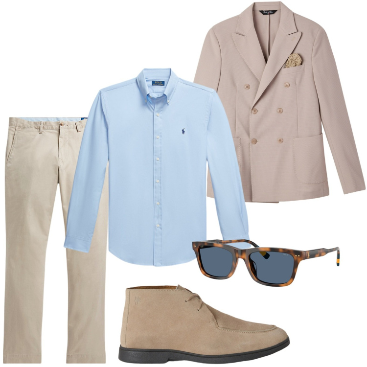 Outfit uomo - Completo moderno. Stile Casual per Tutti i giorni. Abbinamento con stivali e stivaletti, pantaloni, camicie, occhiali da sole, giacche.