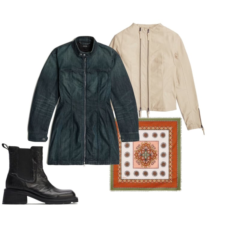 Outfit femme - Robe Denim G-Star RAW. Style Tendance pour Tous les jours. Assortir avec foulards, boots, robes, blazers.