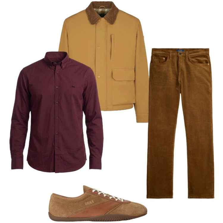 Outfit uomo - Total look #2488019. Stile Urban per Tutti i giorni. Abbinamento con camicie, pantaloni, sneakers, piumini.