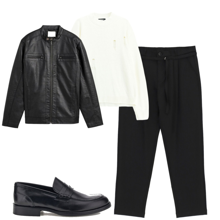 Outfit uomo - Total look #2488152. Stile Trendy per Serata speciale. Abbinamento con maglieria, pantaloni, giacche, scarpe stringate.