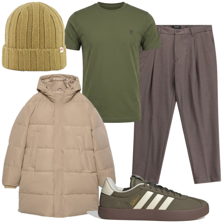 Outfit uomo - Total look #2488165. Stile Casual per Tutti i giorni. Abbinamento con t-shirt, pantaloni, berretti, giacche, sneakers.