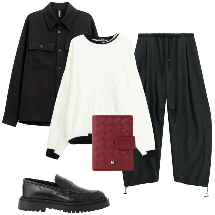 Outfit uomo - L'Outfit Perfetto per il Tempo Libero. Stile Trendy per Tutti i giorni. Abbinamento con maglieria, scarpe stringate, cappotti, pantaloni, portafogli.
