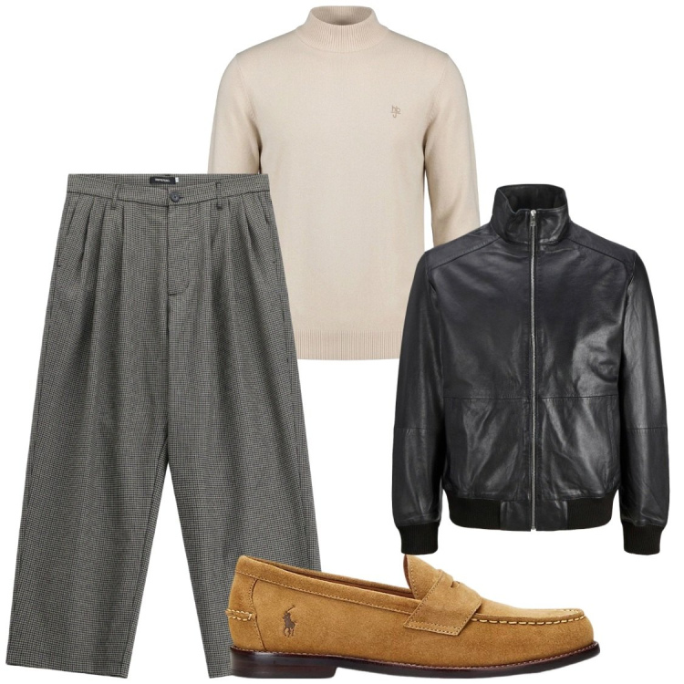Outfit uomo - Total look #2488423. Stile Trendy per Serata speciale. Abbinamento con maglieria, pantaloni, scarpe stringate, giacche.