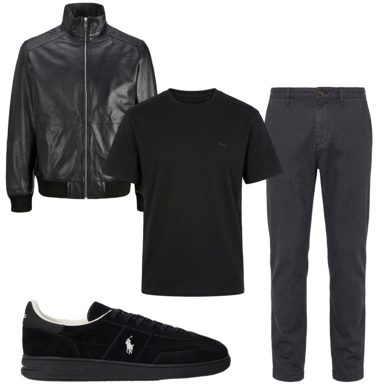 Outfit uomo - Total look #2488530. Stile Urban per Tutti i giorni. Abbinamento con t-shirt, pantaloni, sneakers, giacche.