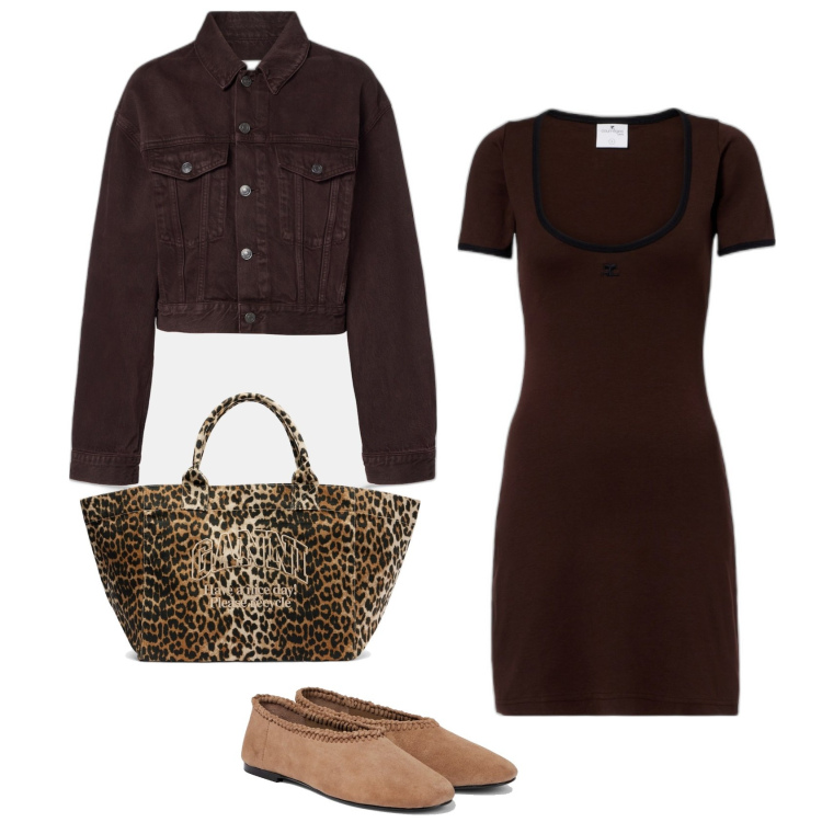 Outfit femme - Robe coton. Style Ethnique pour Tous les jours. Assortir avec ballerines, sac cabas, blazers, robes.