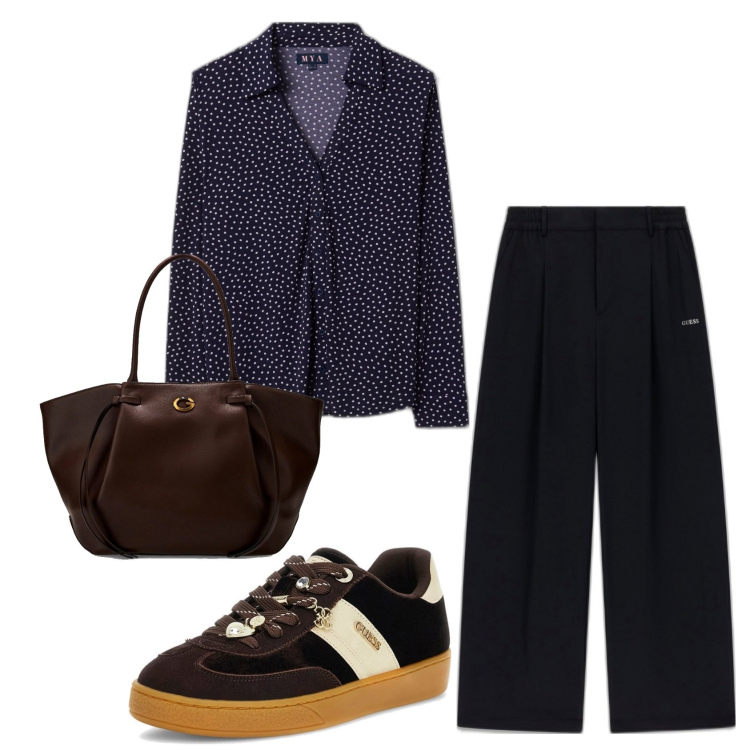 Outfit mujer - Urban style. Estilo Urban para Todos los días. Combinación con sneakers, camiseta, pantalones, bolso tote.