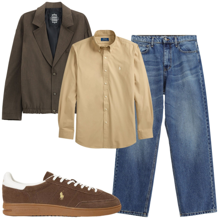 Outfit uomo - Total look #2488698. Stile Trendy per Tutti i giorni. Abbinamento con jeans, giacche, sneakers, camicie.