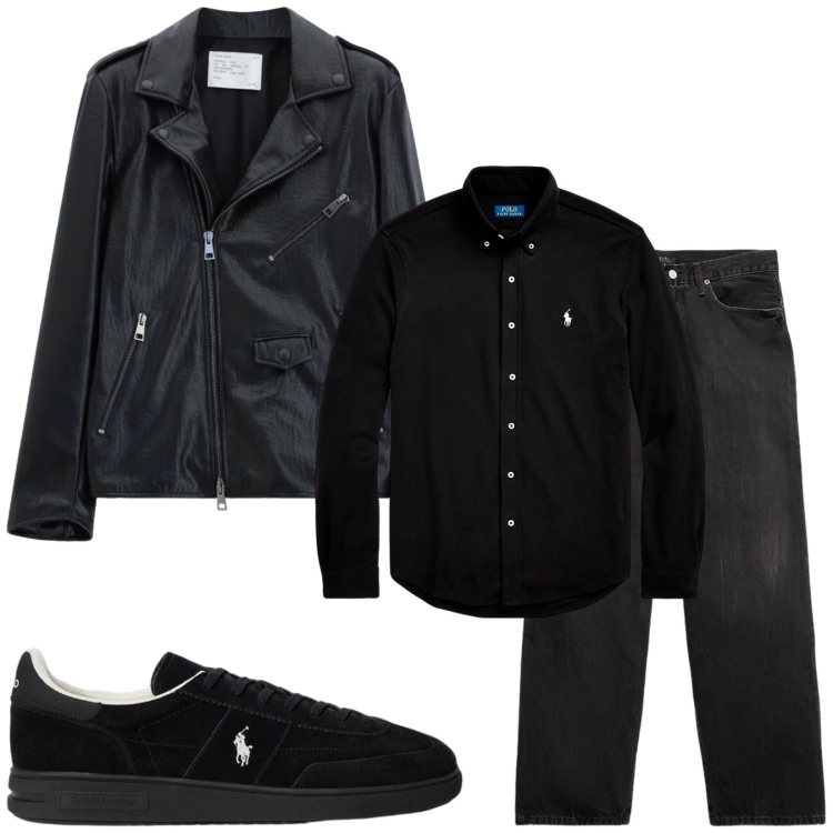 Outfit uomo - Total look #2488705. Stile Urban per Serata speciale. Abbinamento con giacche, jeans, sneakers, camicie.