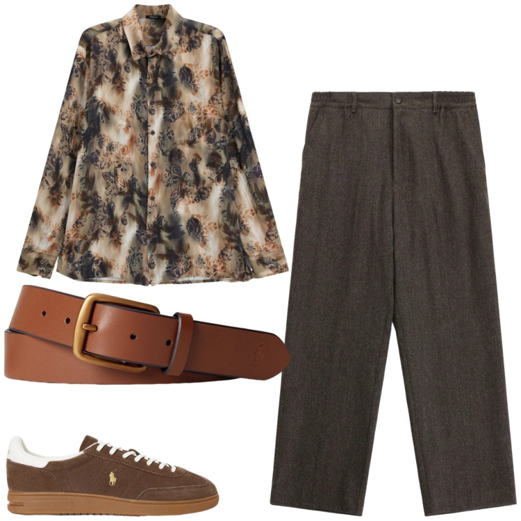 Outfit uomo - Total look #2488708. Stile Trendy per Serata speciale. Abbinamento con pantaloni, camicie, cinture, sneakers.