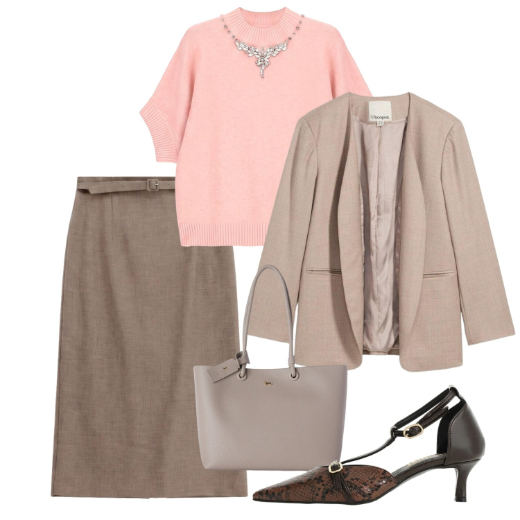 Outfit donna - Lo stile “Ladylike” - @tiffany22. Stile Bon Ton per Tutti i giorni. Abbinamento con shopping bag, décolleté, gonne longuette, maglieria, blazer.