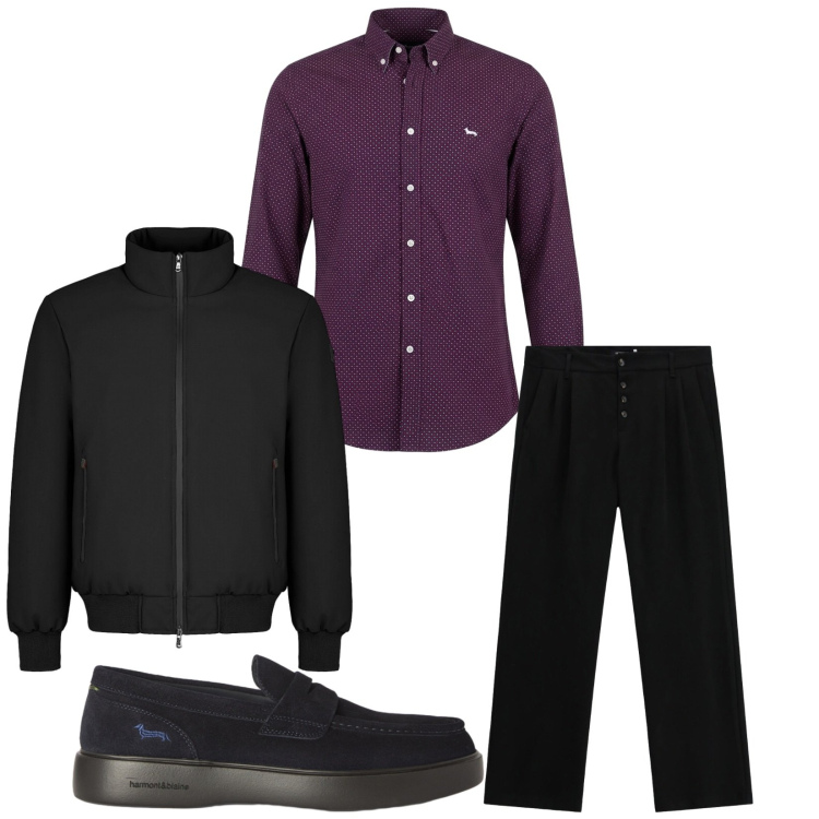 Outfit uomo - Total look #2488804. Stile Casual per Serata speciale. Abbinamento con scarpe stringate, camicie, pantaloni, giacche.