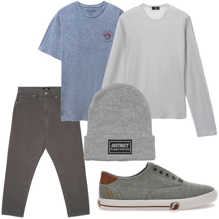 Outfit uomo - Pull di tendenza. Stile Trendy per Tutti i giorni. Abbinamento con pantaloni, berretti, t-shirt, maglieria, sneakers.