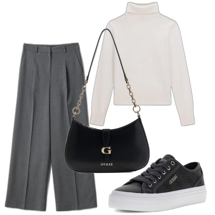 Outfit mujer - Urban style. Estilo Urban para Todos los días. Combinación con sneakers, pantalones, prendas de punto, bandoleras.